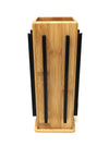 Porta capsule di Caffè | Coffii Black | Stand in Bamboo naturale con Vaso per pianta. Fai da te, HLP 20.5 x 8 x 8 cm. 