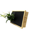 Quadro vegetale Lavagna | Desia Wood | Lato con pianta Spathiphyllum - 𝘕EASYJUNGLE 