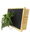 Quadro vegetale Lavagna | Desia wood | Lato con pianta Chlorophytum - 𝘕EASYJUNGLE 